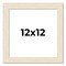 12x12 Wide Barnwood Picture Frame with UV-Resistant Acrylic & Acid Free Backing, Available in 6 Paint Finishes - Grey, Brown, White, and Black